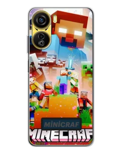Чехол для ZTE Nubia Neo 5G с картинкой «Minecraft герои игры»