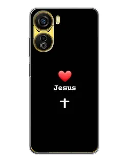 Чехол для ZTE Nubia Neo 5G с картинкой «Сердце - Jesus»