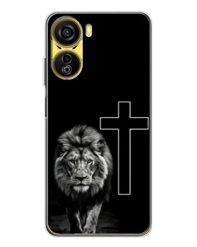 Чехол для ZTE Nubia Neo 5G с картинкой «Лев и Крест»