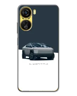 Чехол для ZTE Nubia Neo 5G с картинкой «Серебристый Cybertruck Tesla»