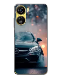 Чехол для ZTE Nubia Neo 5G с картинкой «Mercedes — ночной город»