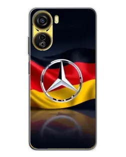 Чехол для ZTE Nubia Neo 5G с картинкой «Mercedes — флаг Германии»