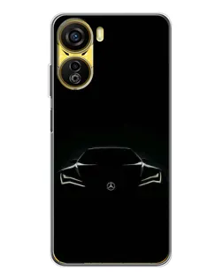 Чехол для ZTE Nubia Neo 5G с картинкой «Mercedes — силуэт авто»