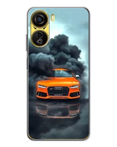Чехол для ZTE Nubia Neo 5G с картинкой «Audi в облаках дыма»