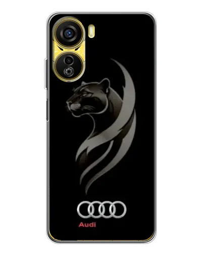 Чехол для ZTE Nubia Neo 5G с картинкой «Графика — пантера и Audi»