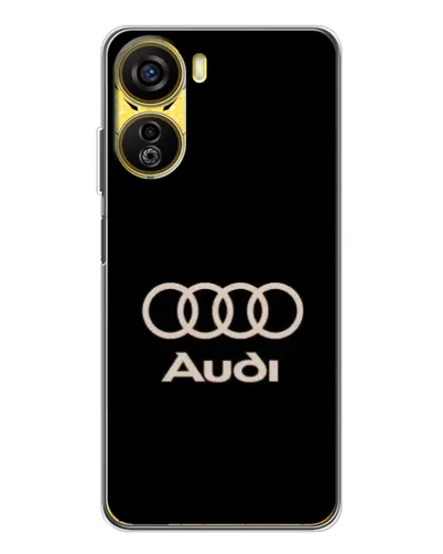Чехол для ZTE Nubia Neo 5G с картинкой «Audi — золотой логотип»