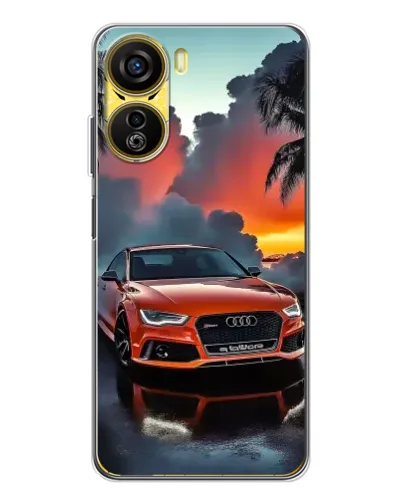 Чехол для ZTE Nubia Neo 5G с картинкой «Audi — закат»