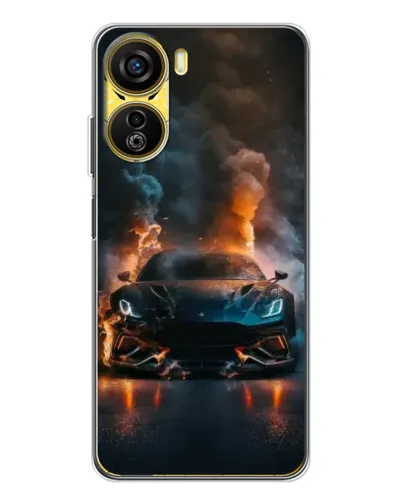 Чехол для ZTE Nubia Neo 5G с картинкой «Lamborghini дымная эстетика»