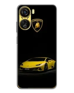 Чехол для ZTE Nubia Neo 5G с картинкой «Lamborghini желтый акцент»