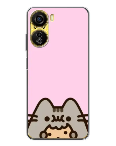 Чехол для ZTE Nubia Neo 5G с картинкой «Pusheen и печенье»