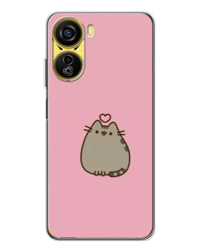 Чехол для ZTE Nubia Neo 5G с картинкой «Pusheen сердце»