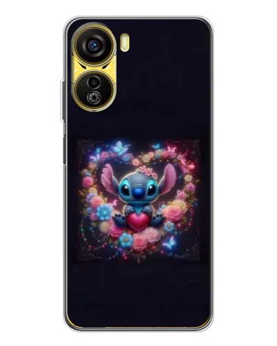 Чехол для ZTE Nubia Neo 5G с картинкой «Stitch в цветах» Чехол для ZTE Nubia Neo 5G с картинкой «Stitch в цветах»