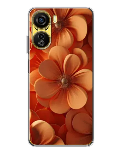 Чехол для ZTE Nubia Neo 5G с картинкой «Оранжевый макро цветок»