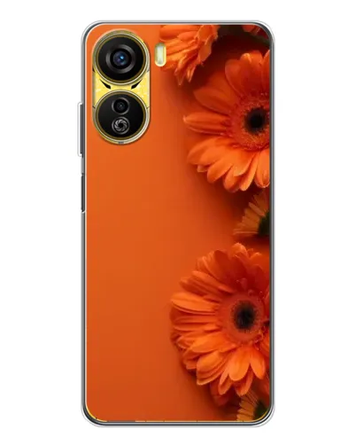 Чехол для ZTE Nubia Neo 5G с картинкой «Оранжевые герберы»
