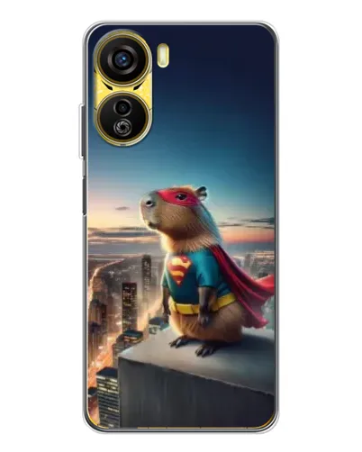 Чехол для ZTE Nubia Neo 5G с картинкой «Капи-мен супергерой»