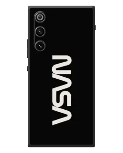 Чехол для ZTE Nubia RedMagic 10 Air с картинкой «NASA — вертикальный логотип» Чехол для ZTE Nubia RedMagic 10 Air с картинкой «NASA — вертикальный логотип»