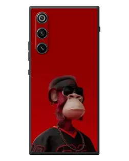 Чехол для ZTE Nubia RedMagic 10 Air с картинкой «Bored Ape в красном» Чехол для ZTE Nubia RedMagic 10 Air с картинкой «Bored Ape в красном»