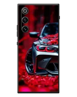 Чехол для ZTE Nubia RedMagic 10 Air с картинкой «Спортивная BMW и цветы» Чехол для ZTE Nubia RedMagic 10 Air с картинкой «Спортивная BMW и цветы»