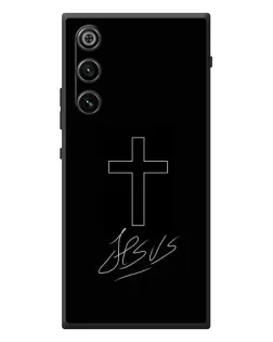 Чехол для ZTE Nubia RedMagic 10 Air с картинкой «Графический крест Jesus»