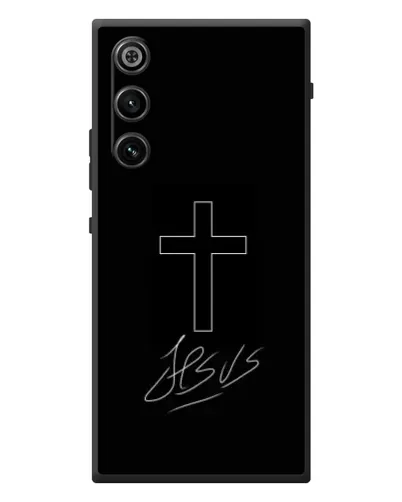 Чехол для ZTE Nubia RedMagic 10 Air с картинкой «Графический крест Jesus» Чехол для ZTE Nubia RedMagic 10 Air с картинкой «Графический крест Jesus»