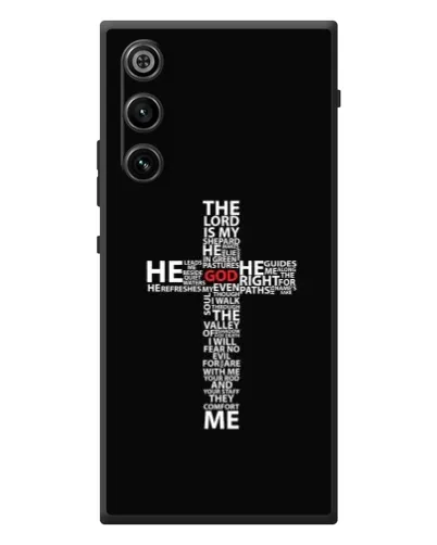 Чехол для ZTE Nubia RedMagic 10 Air с картинкой «Текстовый крест» Чехол для ZTE Nubia RedMagic 10 Air с картинкой «Текстовый крест»