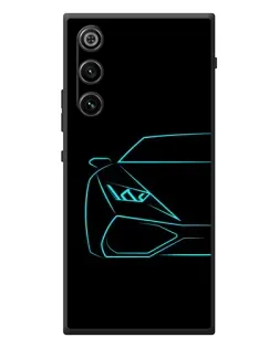 Чехол для ZTE Nubia RedMagic 10 Air с картинкой «Голубой силуэт Lamborghini» Чехол для ZTE Nubia RedMagic 10 Air с картинкой «Голубой силуэт Lamborghini»