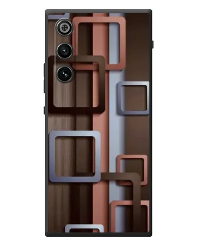 Чехол для ZTE Nubia RedMagic 10 Air с картинкой «Коричневые объемные квадраты» Чехол для ZTE Nubia RedMagic 10 Air с картинкой «Коричневые объемные квадраты»