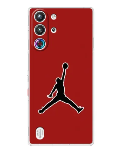 Чехол для ZTE Nubia RedMagic 10 Pro с картинкой «Jordan Red Back»