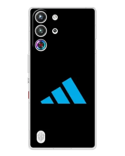 Чехол для ZTE Nubia RedMagic 10 Pro с картинкой «Adidas Cyan Logo»