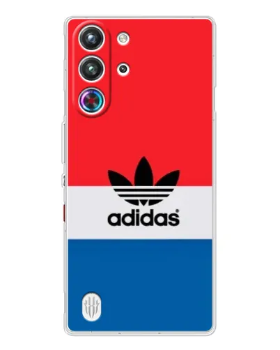 Чехол для ZTE Nubia RedMagic 10 Pro с картинкой «Ретро блоки Adidas»