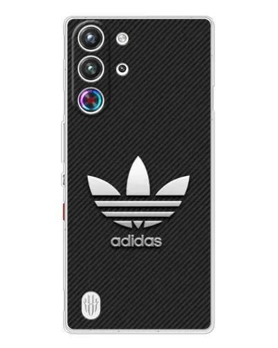 Чехол для ZTE Nubia RedMagic 10 Pro с картинкой «Adidas Карбоновая текстура»