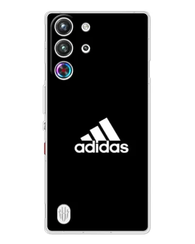 Чехол для ZTE Nubia RedMagic 10 Pro с картинкой «Черная классика Adidas»