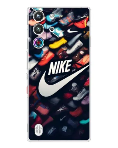 Чехол для ZTE Nubia RedMagic 10 Pro с картинкой «Коллекция кроссовок Nike» Чехол для ZTE Nubia RedMagic 10 Pro с картинкой «Коллекция кроссовок Nike»