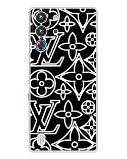 Чехол для ZTE Nubia RedMagic 10 Pro с картинкой «Черно-белый узор LV»