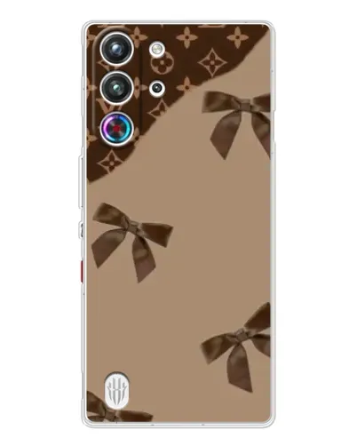 Чехол для ZTE Nubia RedMagic 10 Pro с картинкой «LV — кофейный атлас»