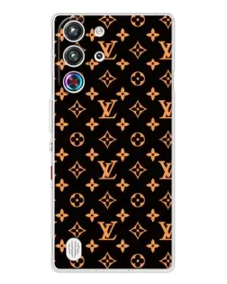 Чехол для ZTE Nubia RedMagic 10 Pro с картинкой «Золотая монограмма LV»