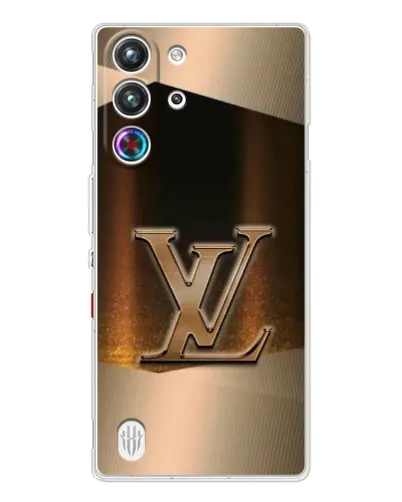 Чехол для ZTE Nubia RedMagic 10 Pro с картинкой «LV — золотое сияние»