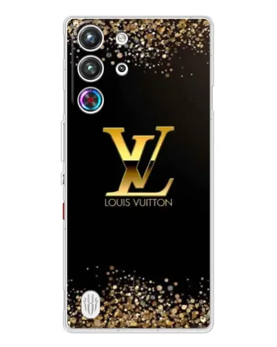 Чехол для ZTE Nubia RedMagic 10 Pro с картинкой «LV — золотые искры»