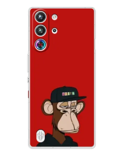 Чехол для ZTE Nubia RedMagic 10 Pro с картинкой «Bored Ape — красный фон»