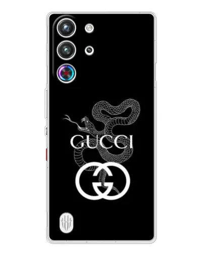 Чехол для ZTE Nubia RedMagic 10 Pro с картинкой «Gucci — серебряная змея» Чехол для ZTE Nubia RedMagic 10 Pro с картинкой «Gucci — серебряная змея»