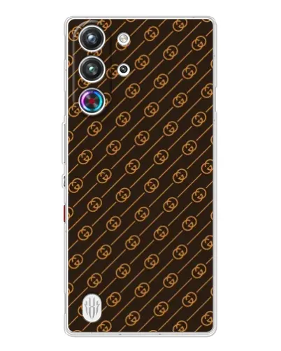 Чехол для ZTE Nubia RedMagic 10 Pro с картинкой «Gucci — золотые диагонали» Чехол для ZTE Nubia RedMagic 10 Pro с картинкой «Gucci — золотые диагонали»