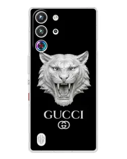 Чехол для ZTE Nubia RedMagic 10 Pro с картинкой «Gucci — серебряный лев» Чехол для ZTE Nubia RedMagic 10 Pro с картинкой «Gucci — серебряный лев»