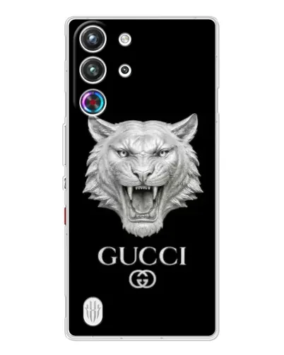 Чехол для ZTE Nubia RedMagic 10 Pro с картинкой «Gucci — серебряный лев» Чехол для ZTE Nubia RedMagic 10 Pro с картинкой «Gucci — серебряный лев»