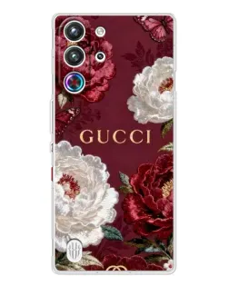 Чехол для ZTE Nubia RedMagic 10 Pro с картинкой «Gucci — бордовые розы» Чехол для ZTE Nubia RedMagic 10 Pro с картинкой «Gucci — бордовые розы»