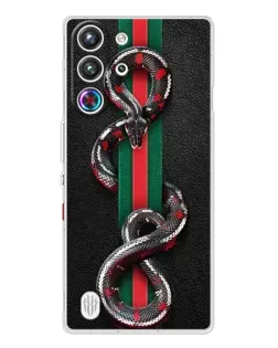 Чехол для ZTE Nubia RedMagic 10 Pro с картинкой «Gucci — змея на полосе» Чехол для ZTE Nubia RedMagic 10 Pro с картинкой «Gucci — змея на полосе»
