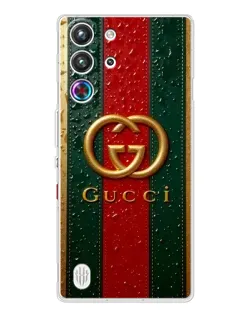 Чехол для ZTE Nubia RedMagic 10 Pro с картинкой «Gucci — фирменная полоса и золото» Чехол для ZTE Nubia RedMagic 10 Pro с картинкой «Gucci — фирменная полоса и золото»