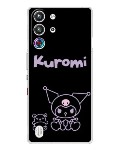 Чехол для ZTE Nubia RedMagic 10 Pro с картинкой «Kuromi — черный минимализм» Чехол для ZTE Nubia RedMagic 10 Pro с картинкой «Kuromi — черный минимализм»