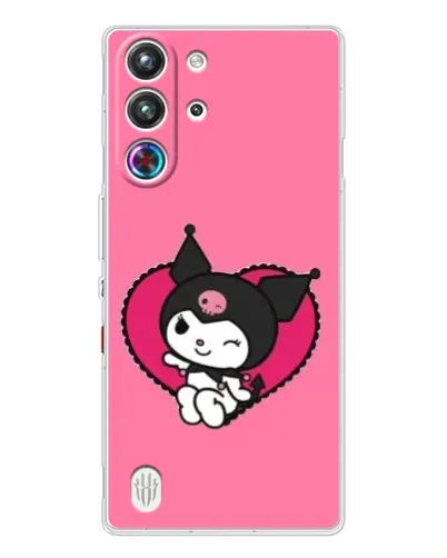 Чехол для ZTE Nubia RedMagic 10 Pro с картинкой «Kuromi — любовь в сердце» Чехол для ZTE Nubia RedMagic 10 Pro с картинкой «Kuromi — любовь в сердце»