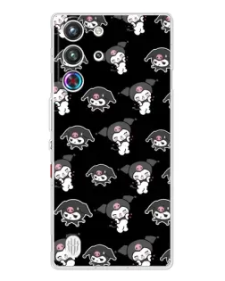 Чехол для ZTE Nubia RedMagic 10 Pro с картинкой «Черный паттерн Kuromi» Чехол для ZTE Nubia RedMagic 10 Pro с картинкой «Черный паттерн Kuromi»