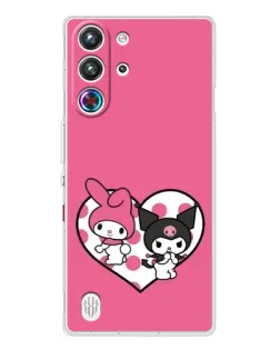 Чехол для ZTE Nubia RedMagic 10 Pro с картинкой «Kuromi и My Melody» Чехол для ZTE Nubia RedMagic 10 Pro с картинкой «Kuromi и My Melody»